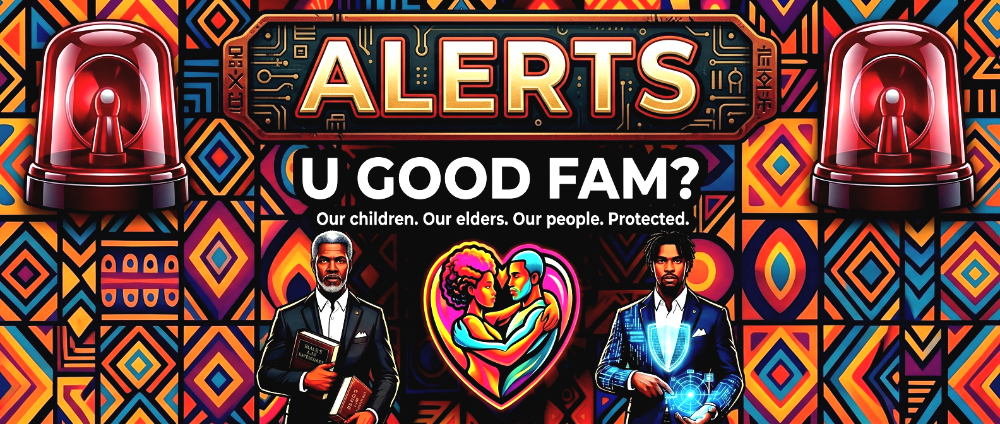ALERTS — U GOOD FAM? Our children. Our elders. Our people. Protected.
